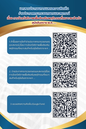 เอกสารประกอบการแสดงความคิดเห็น ร่างประกาศกระทรวงเกษตรและสหกรณ์ เรื่อง การจัดสวัสดิภาพเพื่อส่งเสริมพฤติกรรมที่เหมาะสมสำหรับสุนัขอันตราย พ.ศ. ....