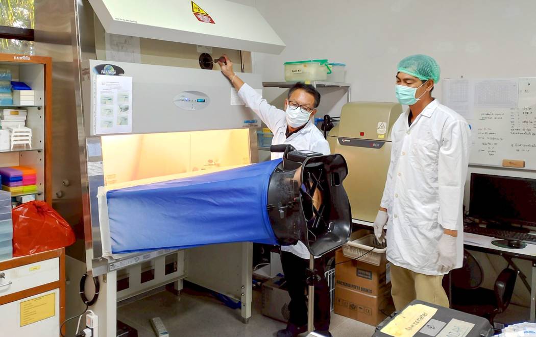 ดำเนินการตรวจรับรองตู้ชีวนิรภัย (biosafety cabinet, BSC) ณ ศูนย์วิจัยและพัฒนาการสัตวแพทย์ภาคตะวันตก จ.ราชบุรี