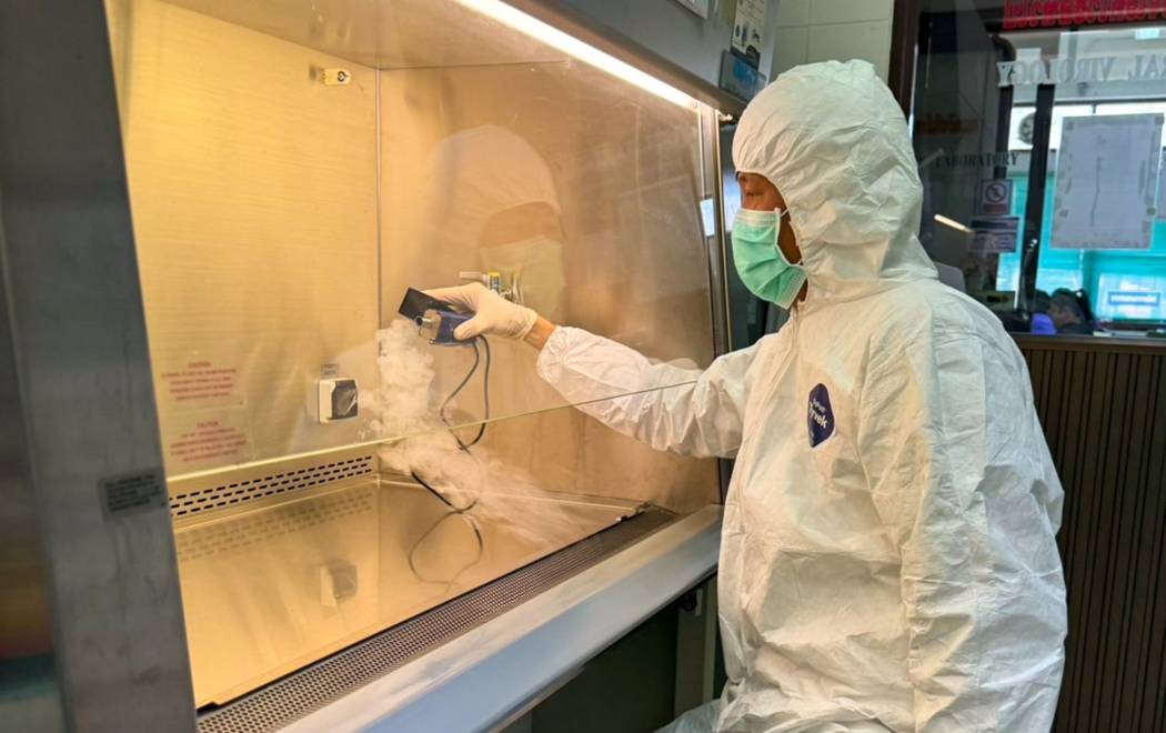 ดำเนินการตรวจรับรองตู้ชีวนิรภัย (biosafety cabinet, BSC) ณ ศูนย์วิจัยและพัฒนาการสัตวแพทย์ภาคตะวันออกเฉียงเหนือนตอนบน จ.ขอนแก่น